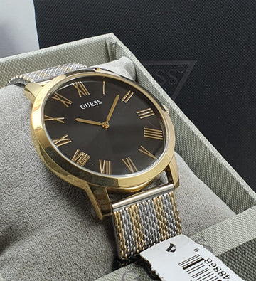 Guess Men’s Analog Stainless Steel Black Dial 44mm Watch W1179G2